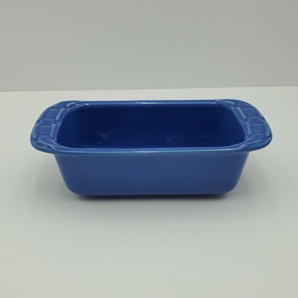 Longaberger Woven Traditions Cornflower Blue Small Loaf Dish Loaf Pan - Picture 1 of 5